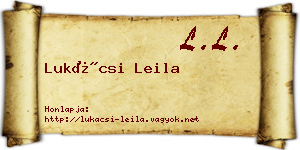 Lukácsi Leila névjegykártya