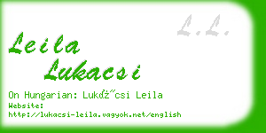 leila lukacsi business card